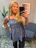 Sweet As Honey Denim and Lace Top