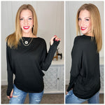 Olyvia Long Sleeve Top In Black