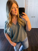 B+B Wrapped Short Sleeve - Light Olive